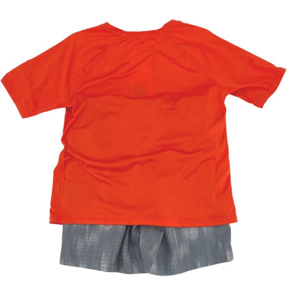 Spyder | Boy's Swim Set | 2 Pieces | Orange & Grey | Size XL (14/16) - Picture 2 of 2
